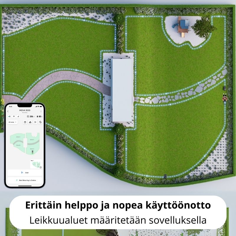 Dreame MOVA 1000 rajalangaton robottileikkuri (1000 m2)