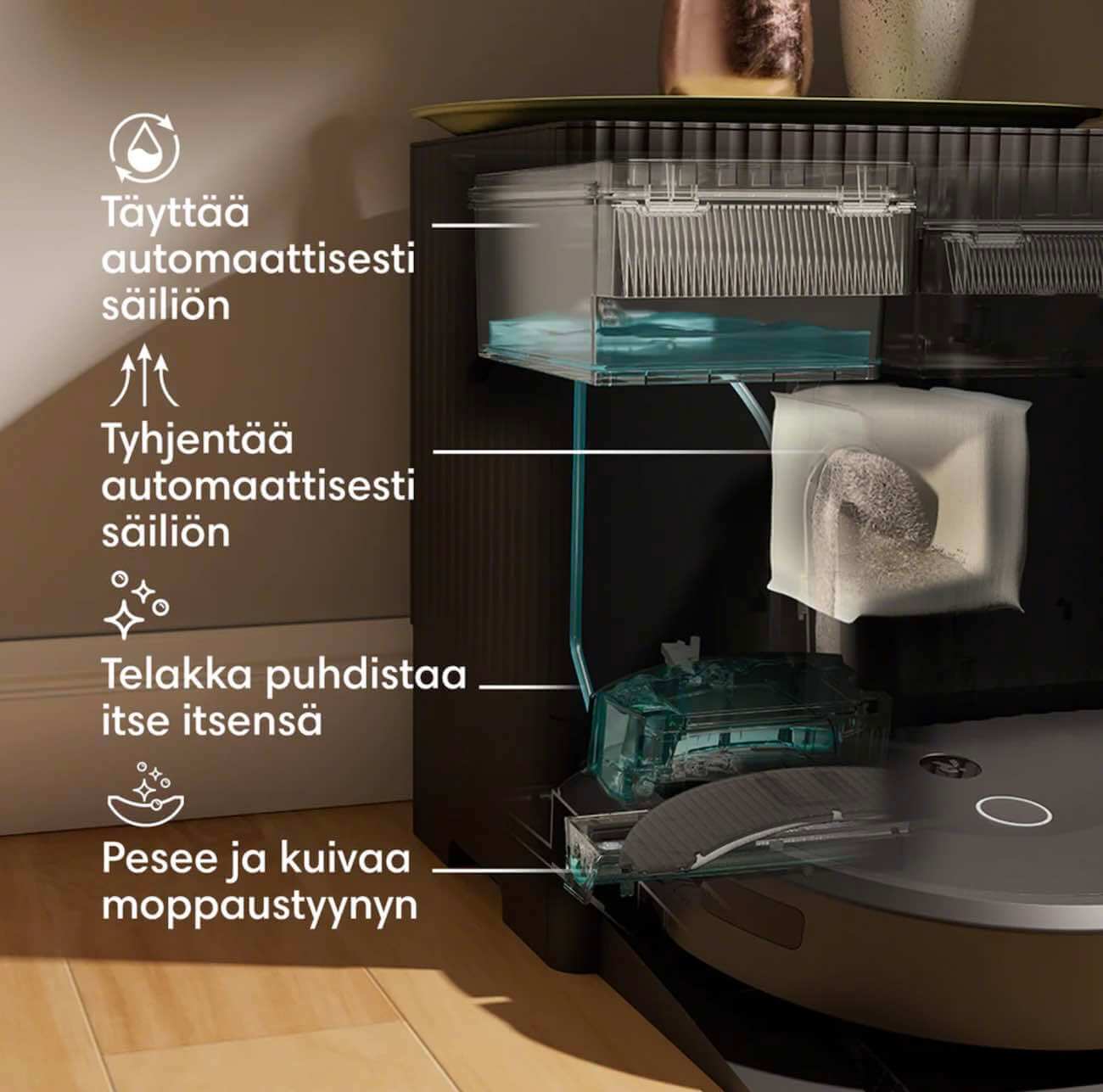 iRobot Roomba Combo 10 Max robotti-imuri & -moppi + puhdistusasema