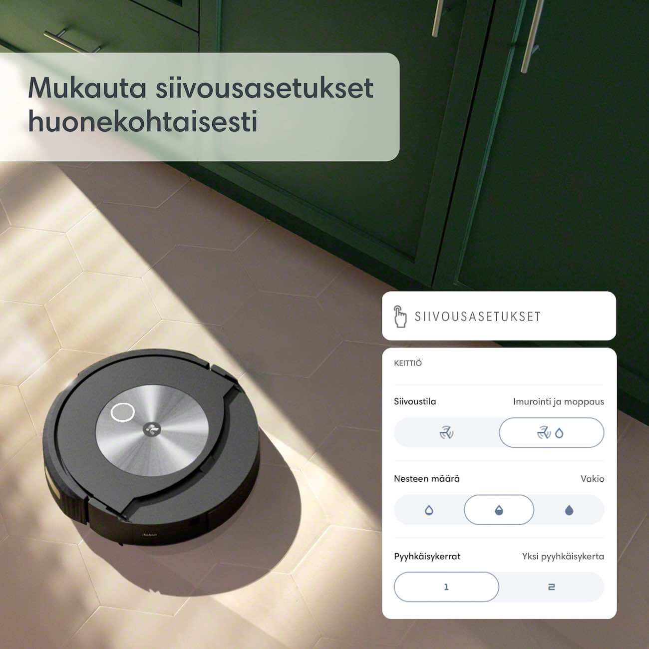 iRobot Roomba Combo j7+ robotti-imuri & -moppi + tyhjennystelakka